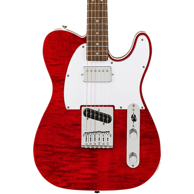 Squier Affinity Series Telecaster FMT SH Electric Guitar Regular Transparent Crimson image 1
