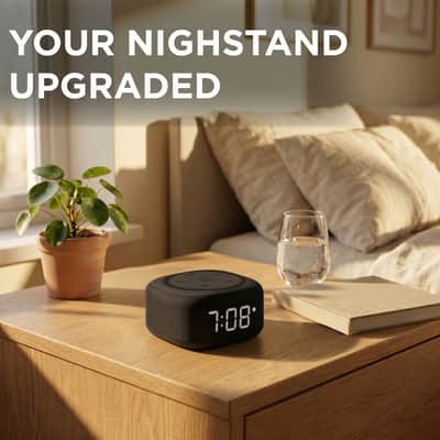 Gemini BRS-180 Bluetooth Home Speaker – Night Light, 15 Sleep Sounds, LED Alarm Clock & Voice-Assistant Button image 2