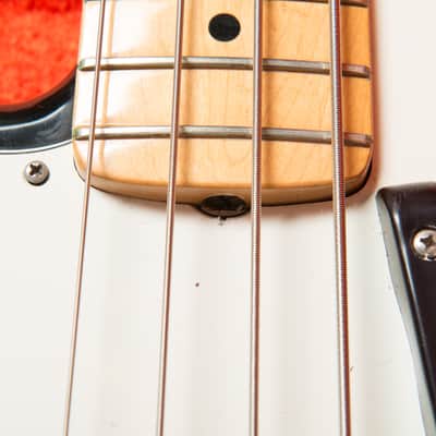 1975 LEFTY Fender Precision Bass Black with White Pickguard image 7