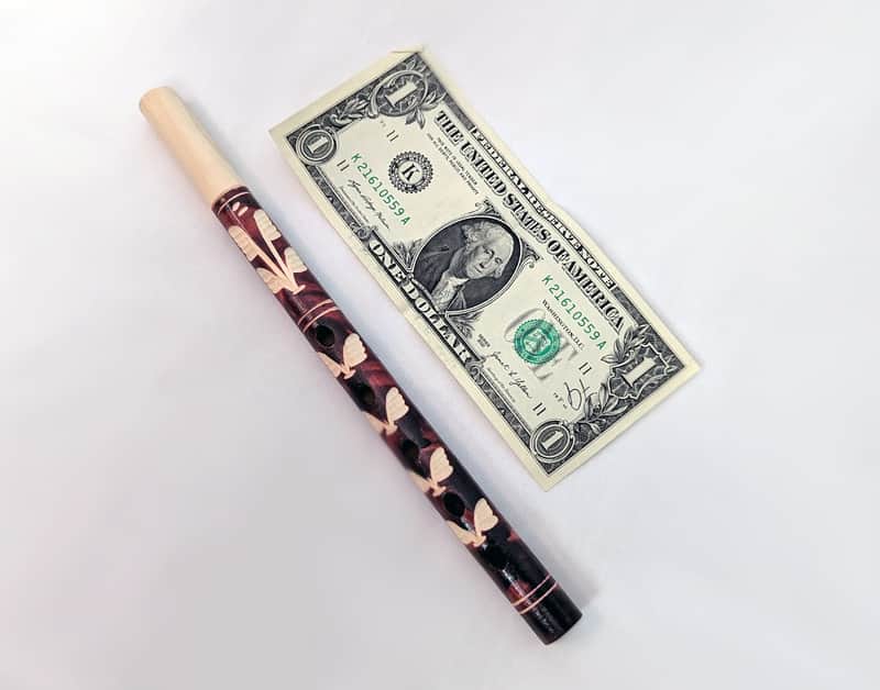 Vintage 5 holes Russian Svirel Folk Pipe / Flute - Wooden image 1