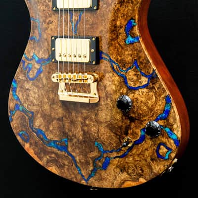 Knaggs Keya - Natural Spalt Maple - Blue Lapis Inlays - Gloss - OHSC - Call for Best Price !!! image 4