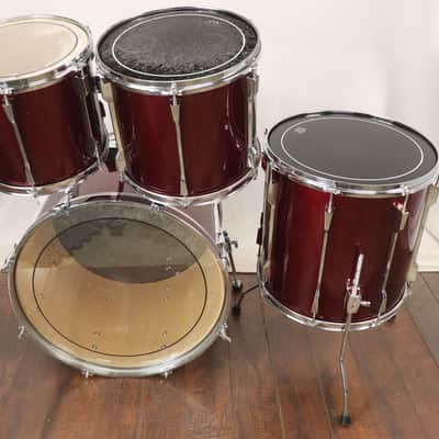Tama RockStar DX 4pc Drum Kit Set 22/16/13/12" Maroon MIJ image 10