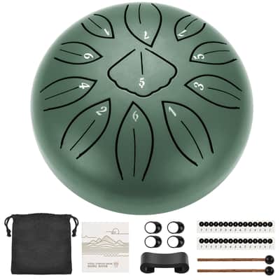 LEKATO Steel Tongue Drum 6 Inch 11 Notes Steel Alloy Drum C Key Beginner Zen Drum Percussion for Meditation Yoga Musical Education Christmas Gifts image 4