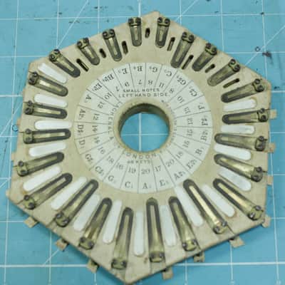 CONCERTINA Keith, Prowse & Co. 48 Button English Chromatic (1855) - Rose wood ends, Made in England, with wooden hard case image 13