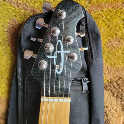 OLP(Music Man) Axis - Black sparkle with gig bag and splitters image 3