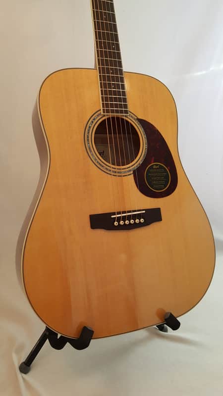 Cort Earth100 NAT Solid Sitka Spruce/Mahogany Dreadnought Natural Glossy image 1
