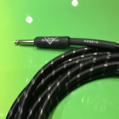 Fender FG15BS Custom Shop Performance Series GuitarInstrument Cable 15' Black Tweed image 2