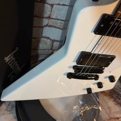 Gibson Explorer 1976 Reissue von 1993 used Weiße Lackierung nachträglich mit Hetset EMG Black HW Case image 3