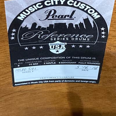 Pearl - Music City Custom, Reference Series 12 Piece Shell Bank Set. David Frangioni, Modern Drummer Collection, Carl Palmer. Platinum Smoke Marine image 2