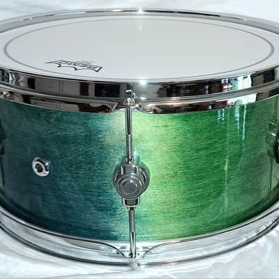 MARTIAL PERCUSSION HANDCRAFTED 14 x 6.5" MAPLE SNARE DRUM 2023 - TIEDYED DENIM LACQUER image 4