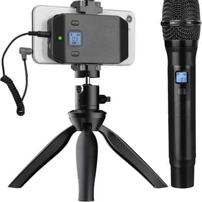 Handheld Microphone for iPhone/Android Phones Interview, Professional Recording Mic for Sing Video Vlog YouTube TikTok Facebook Livestream image 1