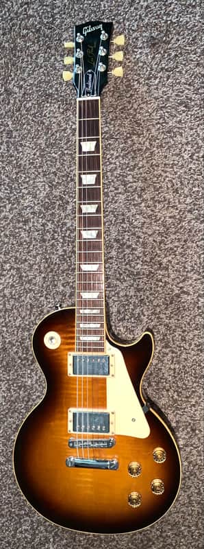 2009 Gibson Les Paul Traditional tobacco sunburst electric guitar made in the USA ohsc image 1
