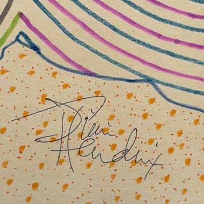 JIMI HENDRIX SIGNED ARTWORK !! 1960's Dwight Russ Artwork image 2