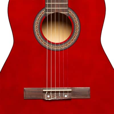 Stagg 3/4 Size Classical Guitar With Linden Top In Vibrant Red image 5