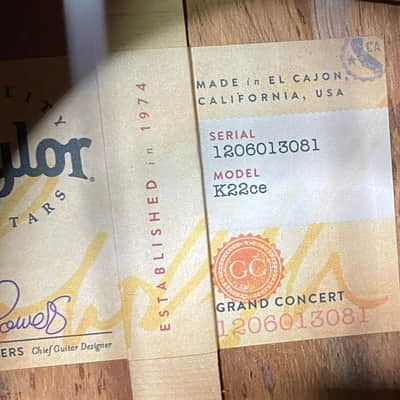 MINT ! Taylor K22ce V-Class Acoustic-electric Guitar - Shaded Edgeburst - 4.3lbs - G05273 image 16