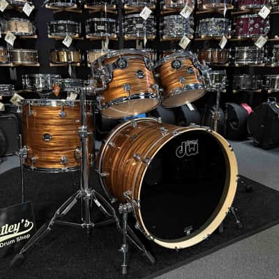 ~RARE~ DW Performance Series 4-Piece 10/12/16/22 Drum Kit Set in Bronze Oyster FinishPly image 2