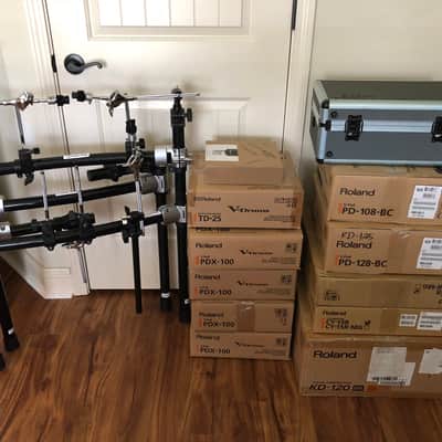 Upgraded Pads, Cymbals and rack Roland TD-25KV image 17