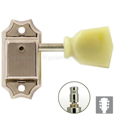 NEW Gotoh SD90-SL MG LOCKING Tuners Set L3+R3 w/ screws 3x3 - NICKEL image 1