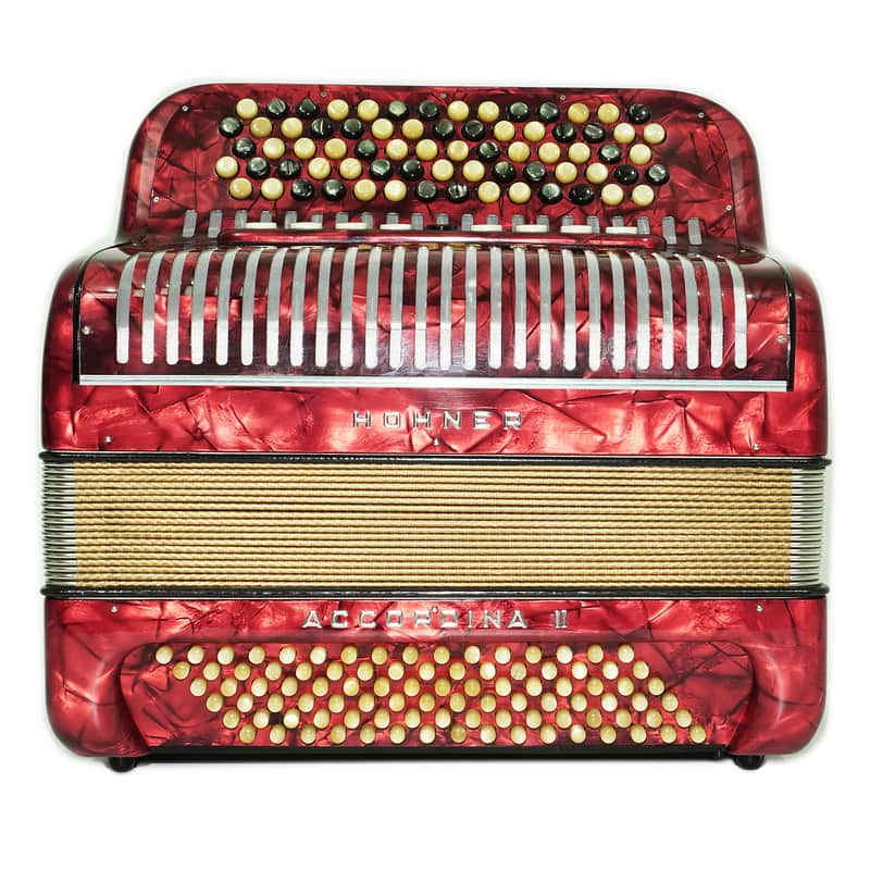 Vintage Hohner Accordina II C Griff Button Accordion 96 Bass, made in Germany, with New Straps and Hard Case, Original Accordeone de Botones, 2686 image 1