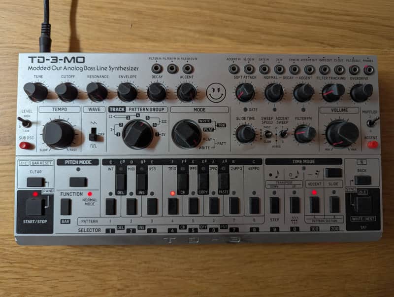 Behringer TD-3-MO Modded Out Analog Bass Synthesizer 2022 - Present - Silver image 1