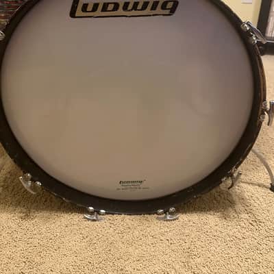 Ludwig Big Beat Drum Set 12/13/16/22 1970/71 - Psychedelic Red image 7