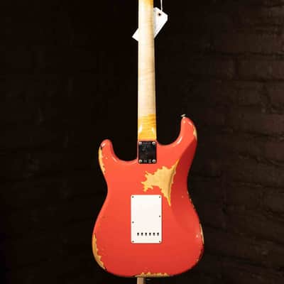 Fender Custom Shop '61 Strat Heavy Relic - Fiesta Red over Sunburst (Used) image 2