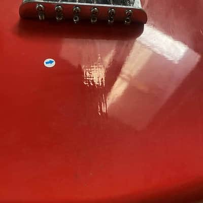 Custom Red Glossy Finish Guitar, Basswood Body, Maple Neck, Rosewood Fingerboard, Silver Hardware image 13