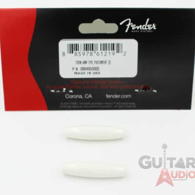 Genuine Fender Stratocaster/Strat Guitar Tremolo/Trem Arm Tips, Parchment (2) imagen 1