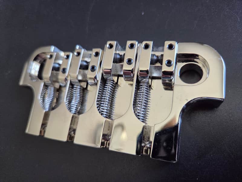 Hipshot 2 Point SuperTone Bass Bridge 2010s  - Chrome image 1