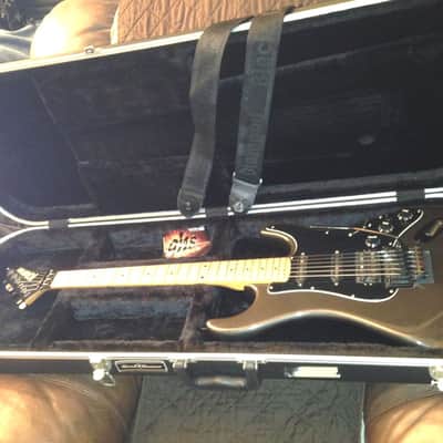1980,s-86 Kramer Super Strat Style Elect,Guitar/ Metal Grey Metalic Gloss Map-le/Floyd+Hsc/Japan,Ex. image 2