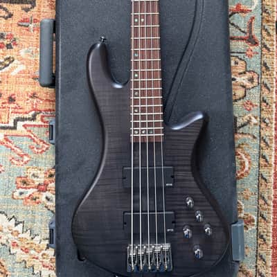 Schecter Stiletto Studio 5 2020s - See-Thru Black Satin image 2