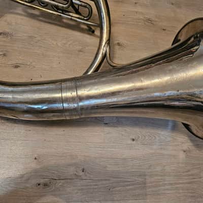 Helicon Eb Tuba Soviet 3 Valves Brass Pipe Wind Instrument Horn USSR Vintage and Rare image 9