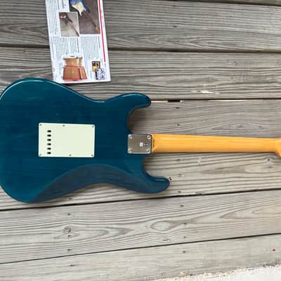 Fender ST-62QM  Stratocaster Reissue MIJ Japan, transparent Blue quilted top rosewood image 21