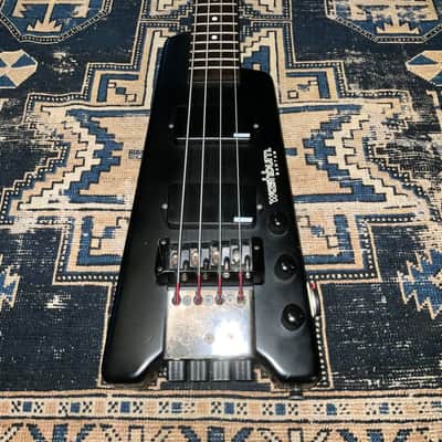 1988 Washburn Japan Bantam Headless Bass Steinberger Copy Mate Black image 3