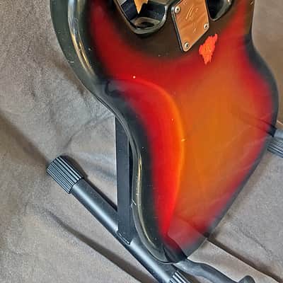 Left-handed Fender Precision bass, c1975 Tobacco Burst, converted to PJ image 10