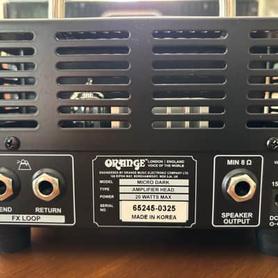 Orange Micro Dark 20-Watt Guitar Amp Head 2015 - Present - Black image 6