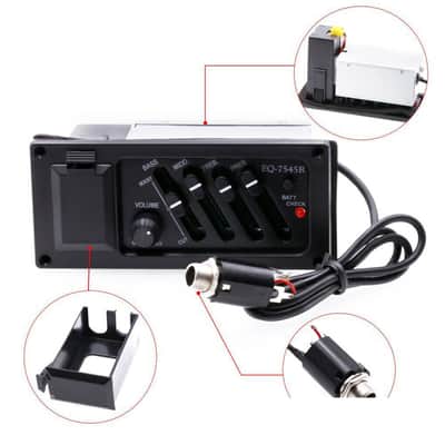4-Band Acoustic Guitar Pickup Amplifier Tuner Preamp Equalizer EQ 7545R US image 3