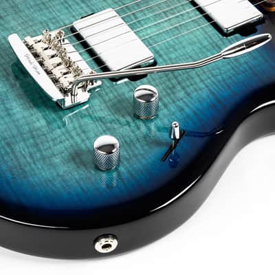Ernie Ball Music Man Luke 4 HH Maple Top Blue Dream with Mono Case image 4