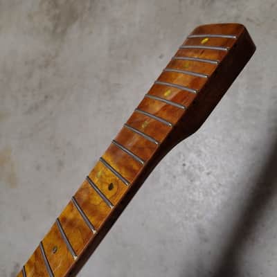 Flame Roasted Maple Tele Neck fits fender Telecaster body 21 frets 50s Gloss image 4