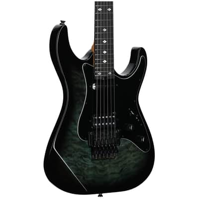 Kramer Volante Quilt HSFR Electric Guitar (with Gig Bag), Aqua Burst image 1