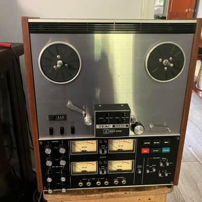 PLEASE READ AD!!! TEAC 3340S 1/4" 10.5 inch 4-Track 4 Channel quad Semi Pro Reel to Reel Tape Deck Recorder 1970s - Silver image 5
