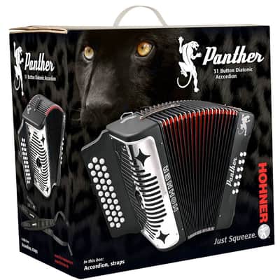 Hohner Panther II Diatonic Accordion - Key of FBbEb image 2