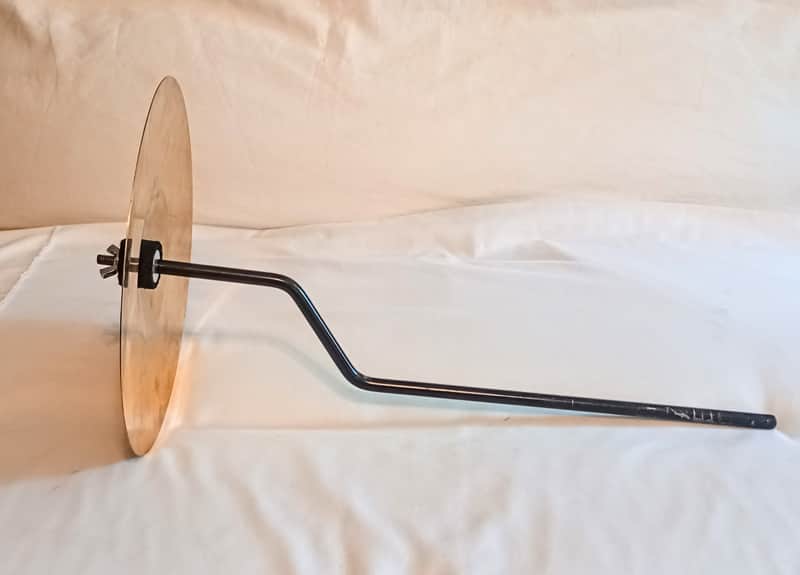 UNMARKED SPLASH CYMBAL ON 3/8" ROD - FREE SHIP TO C-USA! image 1