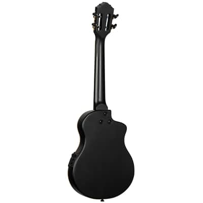 Ortega RTPS-U-SBK-L TourPlayer Series Spruce Top Mahogany Neck 4-String Tenor Electric Ukulele w/Gig Bag For Left Hand Player image 5