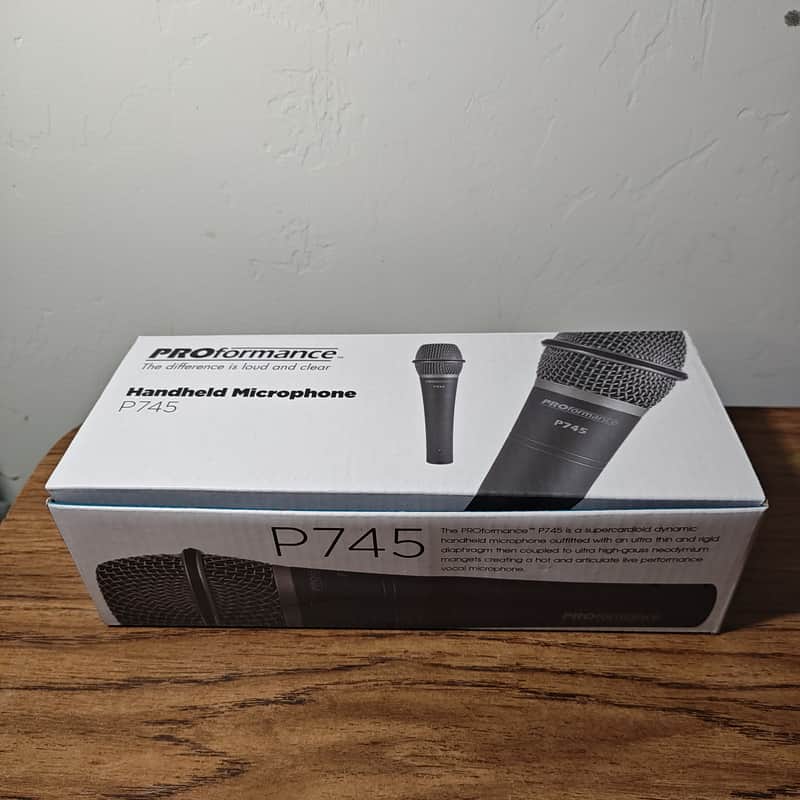 P745 PROformance Supercardioid Handheld Dynamic Vocal Microphone 2010s - Black image 1