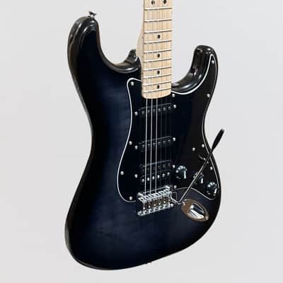 Fender Squier Affinity Series Stratocaster FMT HSS Electric Guitar - Black Burst image 2