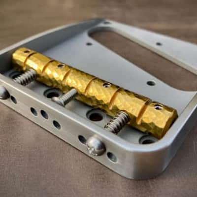 Van Dyke-Harms Telecaster Bridge w/front attachment points and Monolithic Saddle Combo 2023 - Stainless Steel image 2