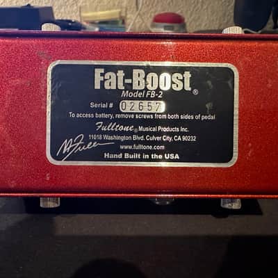Fulltone Fat Boost FB-2 2000s - Red image 6