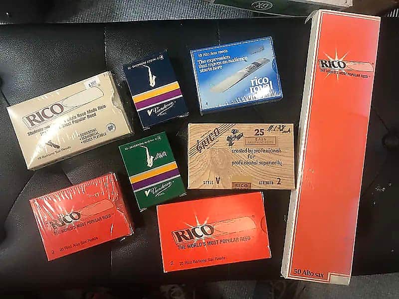 Rico/Vandoren Saxophone Reeds. New! Variety of Strengths - Alto, Soprano, and Baritone. Priced/shipping as a single Box of 10 Reeds. Great Deal on Classic Reeds! Benefits Music Education Nonprofit! image 1