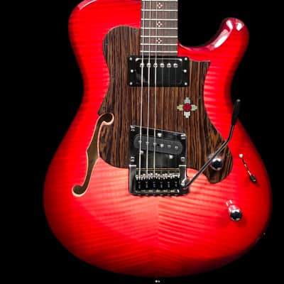 Knaggs Guitars Choptank T-Trem Hollow Body NS- Burgundy Fade Burst T1 Top image 5